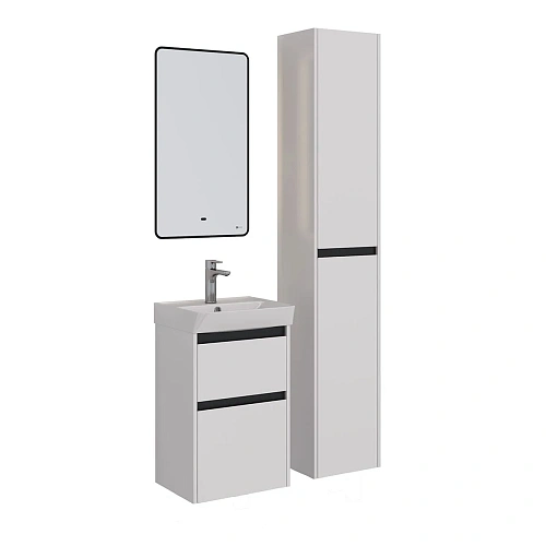 Тумба под раковину Lemark COMBI 45 см подвесная/напольная, черный/белый LM03C45T-black Тумба под раковину Lemark COMBI 45 см подвесная/напольная, черный/белый LM03C45T-black