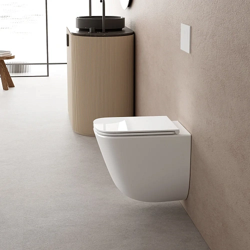 Комплект унитаза ABBER Rechteck AC1220TC белый, с закрытым дном с инсталляцией AC0105 и кнопкой AC0121NG никель Комплект унитаза ABBER Rechteck AC1220TC белый, с закрытым дном с инсталляцией AC0105 и кнопкой AC0121NG никель