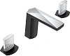 Смеситель на борт ванны Boheme Venturo 150-BCR-TOUCH на 3 отверстия черный-хром, ручка TOUCH