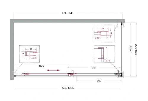 Душевой уголок BelBagno SOFT_CLOSE-1-AH-1-160/80-C-GM 160x80 см, профиль оружейная сталь, стекло прозрачное Душевой уголок BelBagno SOFT_CLOSE-1-AH-1-160/80-C-GM 160x80 см, профиль оружейная сталь, стекло прозрачное
