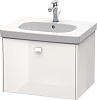 Картинка анонса товара «тумба под раковину duravit brioso br404502222 подвесная 62 см белый глянцевый»