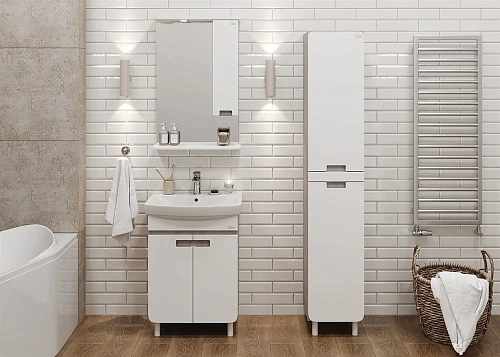 Зеркальный шкаф Onika ХАРПЕР 52.01 белый матовый правый 205215 Зеркальный шкаф Onika ХАРПЕР 52.01 белый матовый правый 205215