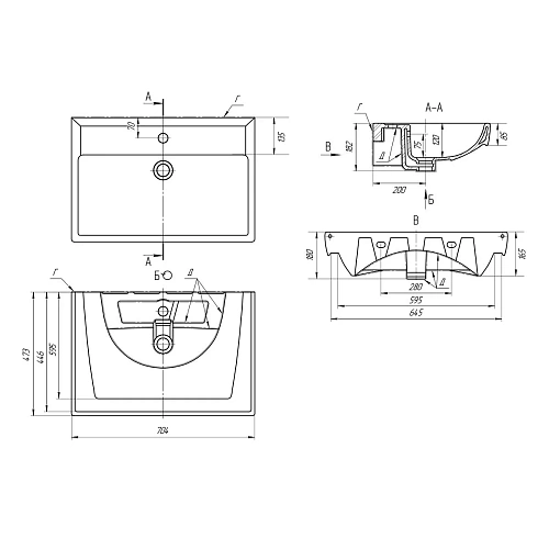 Раковина Dreja Q70 Раковина Dreja Q70