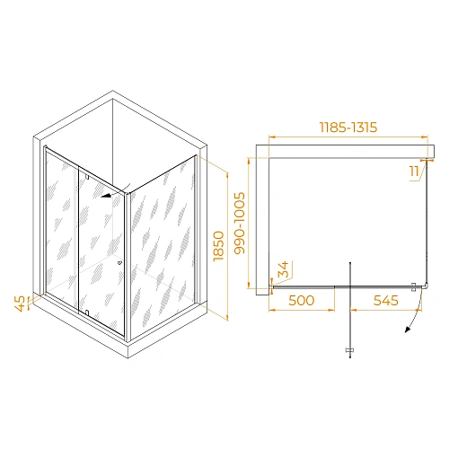 Душевой уголок RGW PA-44 (PA-02 + Z-050-1) 1200x1000 мм 41084410-011 хром Easy Clean Душевой уголок RGW PA-44 (PA-02 + Z-050-1) 1200x1000 мм 41084410-011 хром Easy Clean