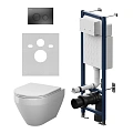 Комплект инсталляции AM.PM Spirit V2.0 IS110138.701900 ErgoFit с клавишей L черный матовый с унитазом Spirit V2.0 Aquaspin Комплект инсталляции AM.PM Spirit V2.0 IS110138.701900 ErgoFit с клавишей L черный матовый с унитазом Spirit V2.0 Aquaspin