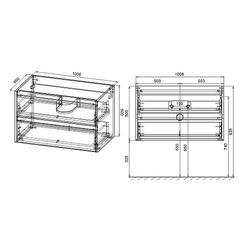 Тумба под раковину Vincea Gio 1000 VMC-2G100CO подвесная, C.Oak Тумба под раковину Vincea Gio 1000 VMC-2G100CO подвесная, C.Oak