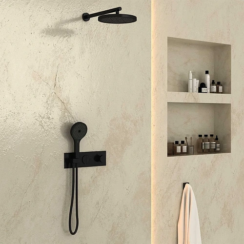 Душевая система Vincea VSFW-422T2MB встраиваемая, термостатический, 2 режима, черный Душевая система Vincea VSFW-422T2MB встраиваемая, термостатический, 2 режима, черный