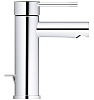 Картинка анонса товара «смеситель для раковины grohe essence+ с донным клапаном и низким изливом, хром (32898001)»