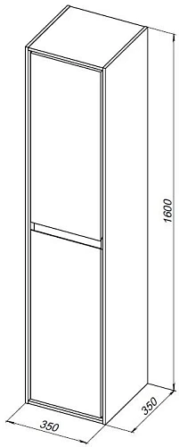 Шкаф-пенал Aquanet Милан 35 00336387 дуб рошелье Шкаф-пенал Aquanet Милан 35 00336387 дуб рошелье