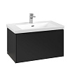 Картинка анонса товара «тумба под раковину villeroy &amp; boch subway 3.0 с подсветкой volcano black / volcano black c573l1vl»