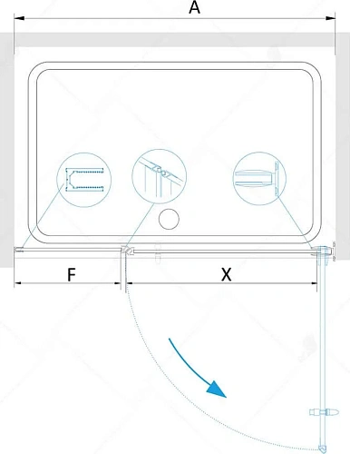 Душевая дверь RGW Hotel HO-012 350601211-21 Душевая дверь RGW Hotel HO-012 350601211-21