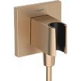 Шланговое подключение Hansgrohe FixFit Porter E с держателем для душа 26889140, шлифованная бронза Шланговое подключение Hansgrohe FixFit Porter E с держателем для душа 26889140, шлифованная бронза