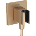 Шланговое подключение Hansgrohe FixFit Porter E с держателем для душа 26889140, шлифованная бронза Шланговое подключение Hansgrohe FixFit Porter E с держателем для душа 26889140, шлифованная бронза