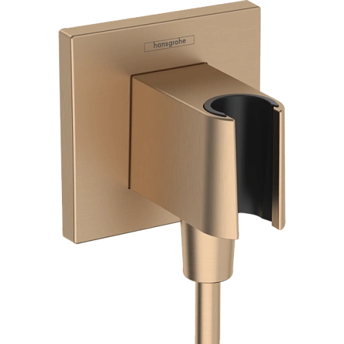 Шланговое подключение Hansgrohe FixFit Porter E с держателем для душа 26889140, шлифованная бронза Шланговое подключение Hansgrohe FixFit Porter E с держателем для душа 26889140, шлифованная бронза