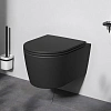Унитаз подвесной AM.PM Func C8F1700MBSC FlashClean с сиденьем микролифт, черный матовый Унитаз подвесной AM.PM Func C8F1700MBSC FlashClean с сиденьем микролифт, черный матовый