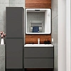 Шкаф-пенал ART&MAX BIANCHI AM-Bianchi-1500-2A-SO-GM подвесной с двумя распашными дверцами, Серый мат Шкаф-пенал ART&MAX BIANCHI AM-Bianchi-1500-2A-SO-GM подвесной с двумя распашными дверцами, Серый мат