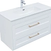 Тумба под раковину Aquanet Бостон new 100 00347183 белый сатин ручки золото Тумба под раковину Aquanet Бостон new 100 00347183 белый сатин ручки золото
