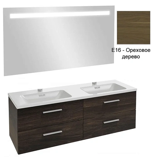 Комплект мебели 140 см Jacob Delafon Vox , ореховое дерево, прямоугольная ручка, 4 ящика, с подсветк EB1420-NF+EXAA112-Z-00+EB2070-R2-E16 Комплект мебели 140 см Jacob Delafon Vox , ореховое дерево, прямоугольная ручка, 4 ящика, с подсветк EB1420-NF+EXAA112-Z-00+EB2070-R2-E16