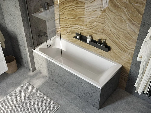 Акриловая ванна STWORKI Стокгольм 165x70 с каркасом, прямоугольная, российская, пристенная, встраива 452127 Акриловая ванна STWORKI Стокгольм 165x70 с каркасом, прямоугольная, российская, пристенная, встраива 452127