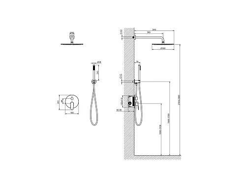 Душевая система Aquatek Бетта AQ1172BGM черный хром шлифованный Душевая система Aquatek Бетта AQ1172BGM черный хром шлифованный