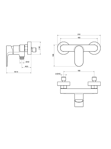 Смеситель для душа Aquatek АЛЬФА AQ1960BGM оружейная сталь Смеситель для душа Aquatek АЛЬФА AQ1960BGM оружейная сталь