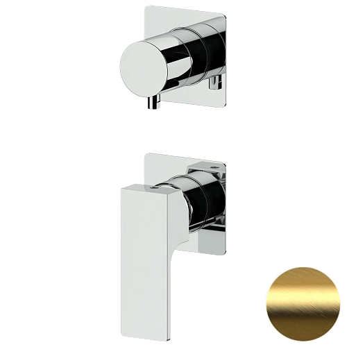 Смеситель для душа Remer Absolute AU92PWBBG, золото брашированное Смеситель для душа Remer Absolute AU92PWBBG, золото брашированное