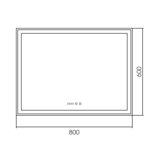 Зеркало Silver mirrors Ливия 800х600 - 3 подогрев, часы, сенсорный выключатель ФР-00001383 Зеркало Silver mirrors Ливия 800х600 - 3 подогрев, часы, сенсорный выключатель ФР-00001383