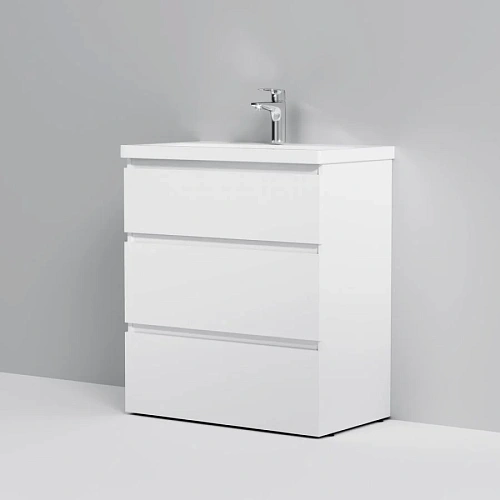 Тумба под раковину AM.PM Gem S M91FSX0752WG S, напольная, 75 см, белый Тумба под раковину AM.PM Gem S M91FSX0752WG S, напольная, 75 см, белый