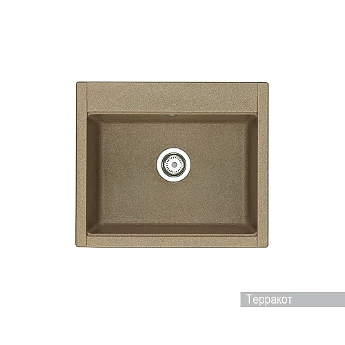 Кухонная мойка Aquaton Делия 60 1A715232LD270 из литого мрамора, прямоугольная, терракотовая Кухонная мойка Aquaton Делия 60 1A715232LD270 из литого мрамора, прямоугольная, терракотовая