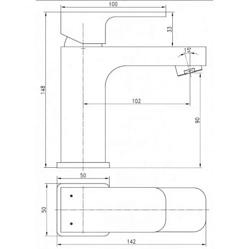 Смеситель для раковины Kaiser Zinger 35011 Смеситель для раковины Kaiser Zinger 35011