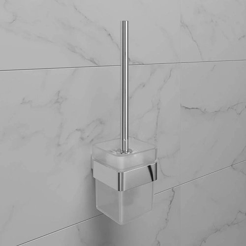 Ершик для унитаза Lemark SMOOTH LINE с держателем, хром 9761019 Ершик для унитаза Lemark SMOOTH LINE с держателем, хром 9761019