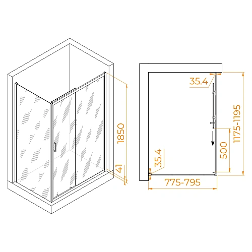 Душевой уголок RGW PA-145 800x1200 мм 020814582-11 хром Easy Clean Душевой уголок RGW PA-145 800x1200 мм 020814582-11 хром Easy Clean