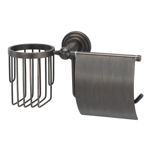 Держатель туалетной бумаги WasserKRAFT Isar K-7359 и освежителя темная бронза Держатель туалетной бумаги WasserKRAFT Isar K-7359 и освежителя темная бронза