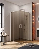 Душевой уголок CEZARES SLIDER-AH-2-70/80-80/90-BR-Cr 70-80x80-90см стекло тонированное (бронза), профиль хром