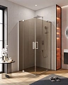 Душевой уголок CEZARES SLIDER-AH-2-70/80-80/90-BR-Cr 70-80x80-90см стекло тонированное (бронза), профиль хром Душевой уголок CEZARES SLIDER-AH-2-70/80-80/90-BR-Cr 70-80x80-90см стекло тонированное (бронза), профиль хром