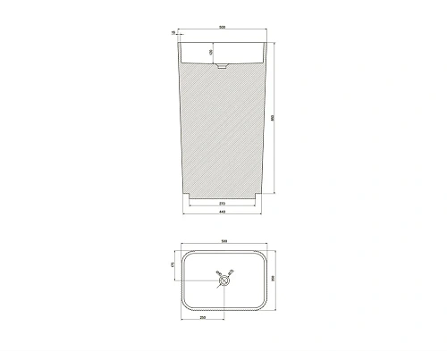 Раковина NT BAGNO NT702 ECCOLO из искусственного камня Раковина NT BAGNO NT702 ECCOLO из искусственного камня