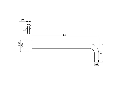 Кронштейн верхнего душа Aquatek AQ2176BG золото шлифованное Кронштейн верхнего душа Aquatek AQ2176BG золото шлифованное