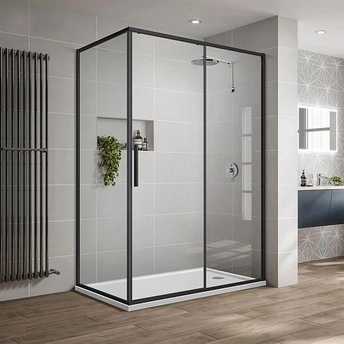 Душевой уголок Vincea Slim-U VSR-2SU9012CLB, 1200x900, м.черный, стекло прозрачное Душевой уголок Vincea Slim-U VSR-2SU9012CLB, 1200x900, м.черный, стекло прозрачное