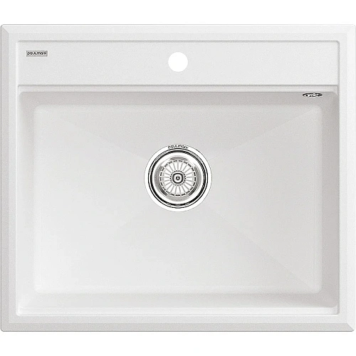 Кухонная мойка Paulmark STEPIA 60 PM115951-WH , белый, 590х510 Кухонная мойка Paulmark STEPIA 60 PM115951-WH , белый, 590х510