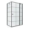 Душевой уголок NEW TRENDY NEW SOLEO BLACK R 90x90x195 K-0581 (черный)