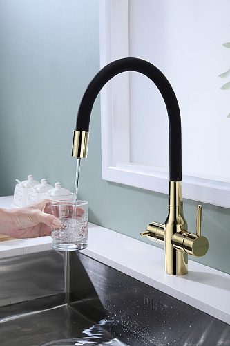 Смеситель для кухни Paulmark Salix золото Sa213419-G Смеситель для кухни Paulmark Salix золото Sa213419-G