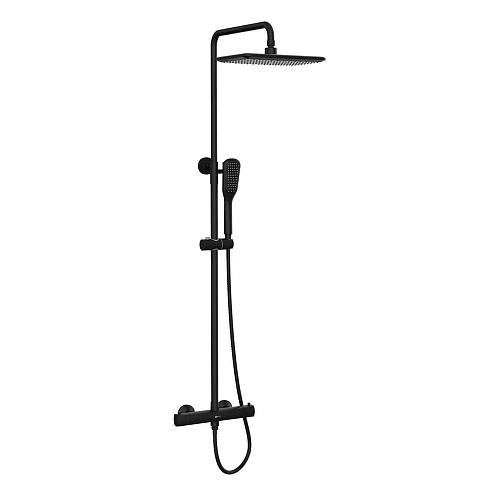 Душевая система Lemark Ursus LM7270BL термостатический с регулируемой высотой штанги, черный матовый Душевая система Lemark Ursus LM7270BL термостатический с регулируемой высотой штанги, черный матовый