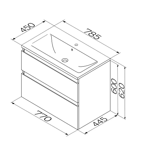 Тумба под раковину AM.PM X-Joy M85AFHX0802BM подвесная, 80 см, черный матовый Тумба под раковину AM.PM X-Joy M85AFHX0802BM подвесная, 80 см, черный матовый