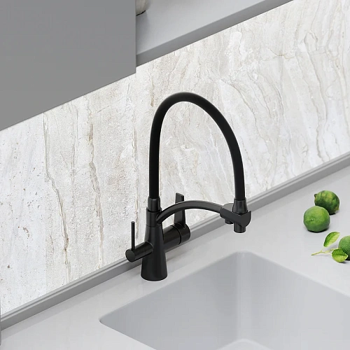 Смеситель для кухни Sancos Eri SC4001MB под фильтр, черный матовый Смеситель для кухни Sancos Eri SC4001MB под фильтр, черный матовый