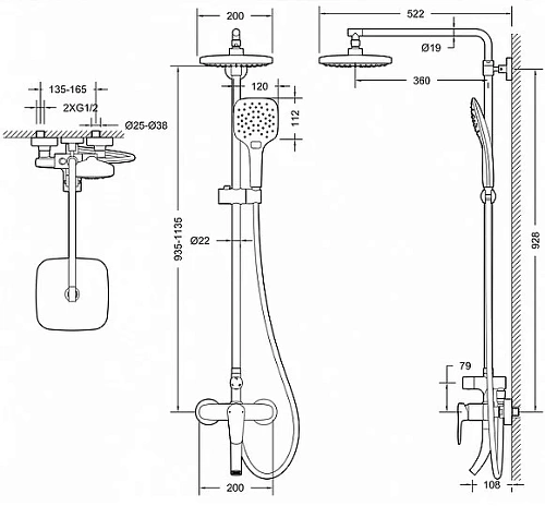 Душевая система Bravat Source F6173218CP-A-ENG Душевая система Bravat Source F6173218CP-A-ENG