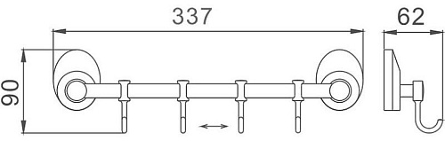 Крючок Haiba HB1615-4 Крючок Haiba HB1615-4