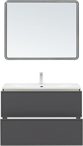 Тумба под раковину Aquanet Арт 100 ясень графит 00329614 напольная/подвесная Тумба под раковину Aquanet Арт 100 ясень графит 00329614 напольная/подвесная