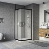 Душевой уголок STWORKI Карлстад 90x80 см профиль черный матовый, стекло матовое 467238 Душевой уголок STWORKI Карлстад 90x80 см профиль черный матовый, стекло матовое 467238