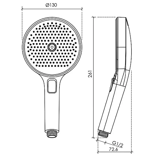 Душевая лейка Sancos Nok round SC6001MB диаметр 130 мм, 3 режима, черный матовый Душевая лейка Sancos Nok round SC6001MB диаметр 130 мм, 3 режима, черный матовый