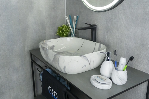 Раковина Gid K397G125 54402 накладная под камень глянцевая 50x40x14 Раковина Gid K397G125 54402 накладная под камень глянцевая 50x40x14